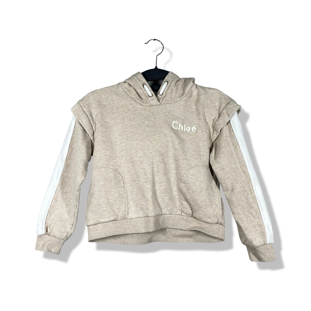 Chloe Sweatshirt Hoodie Kids Size 10 Beige Athleisure Designer Casual